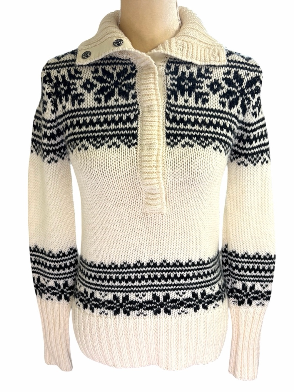 J. Crew Nordic Fair Isle Wool Sweater Small NWT - Picture 2 of 10